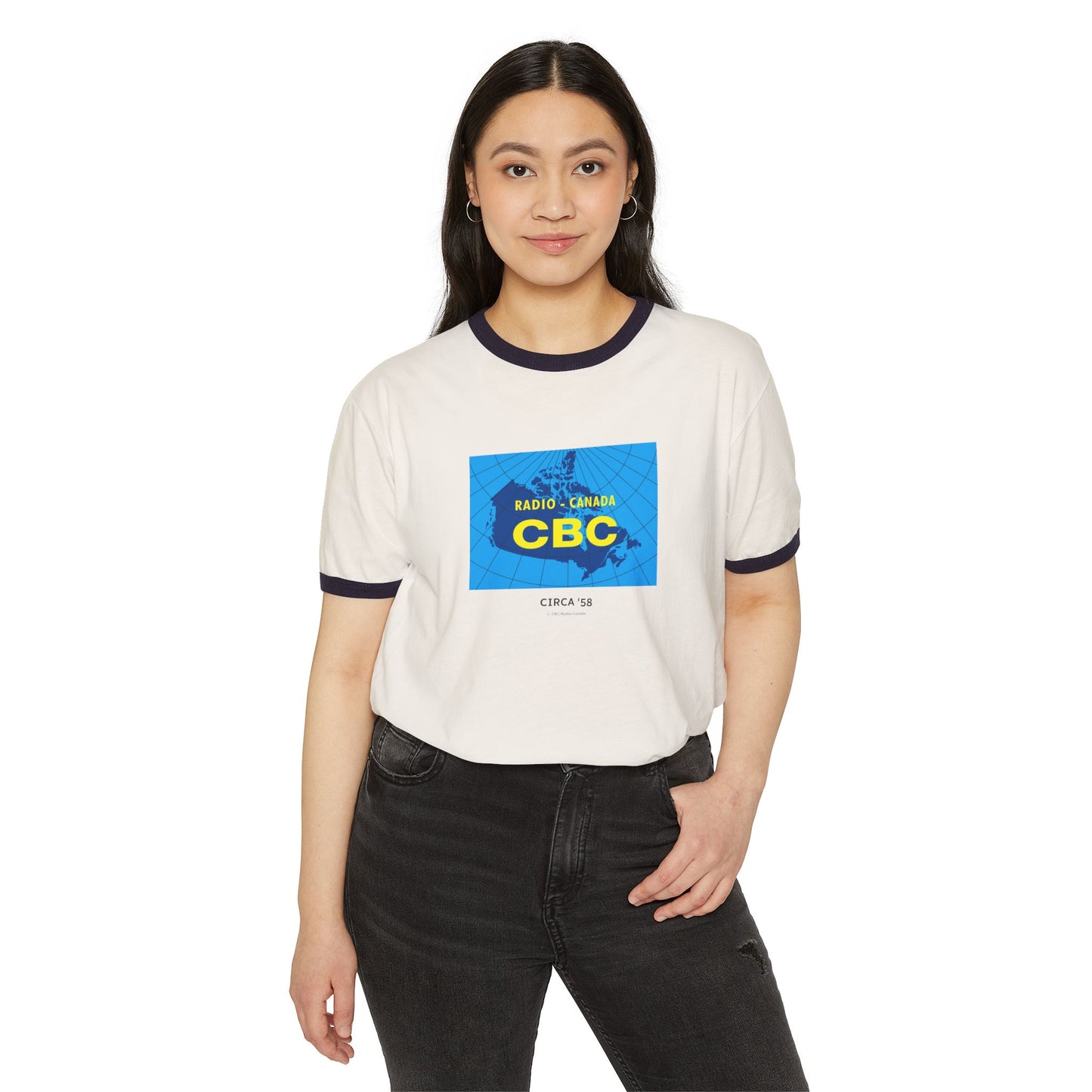 CBC 1958 Retro Logo Unisex Cotton Ringer T-Shirt