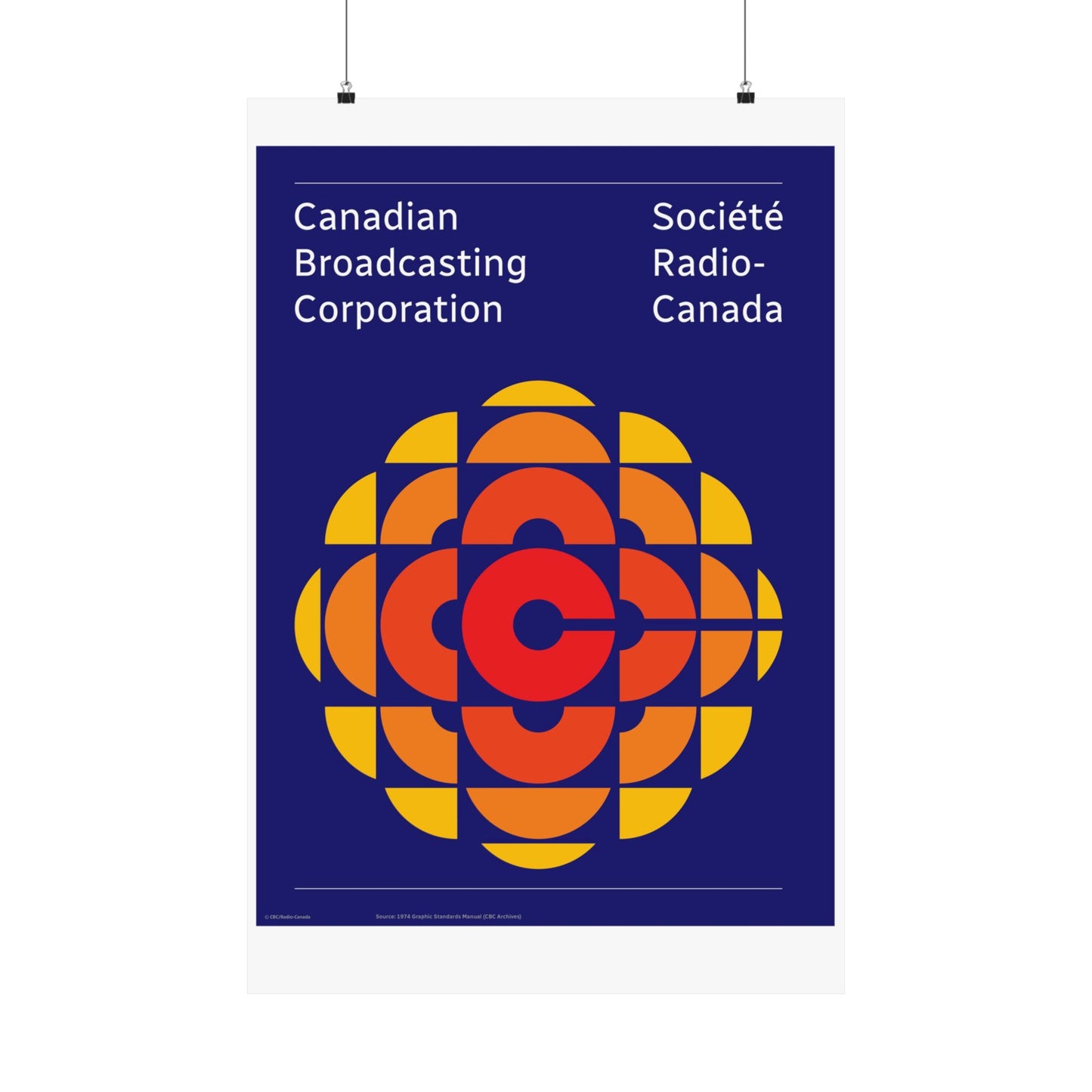 CBC 1974 Logo Design Manual Matte Poster