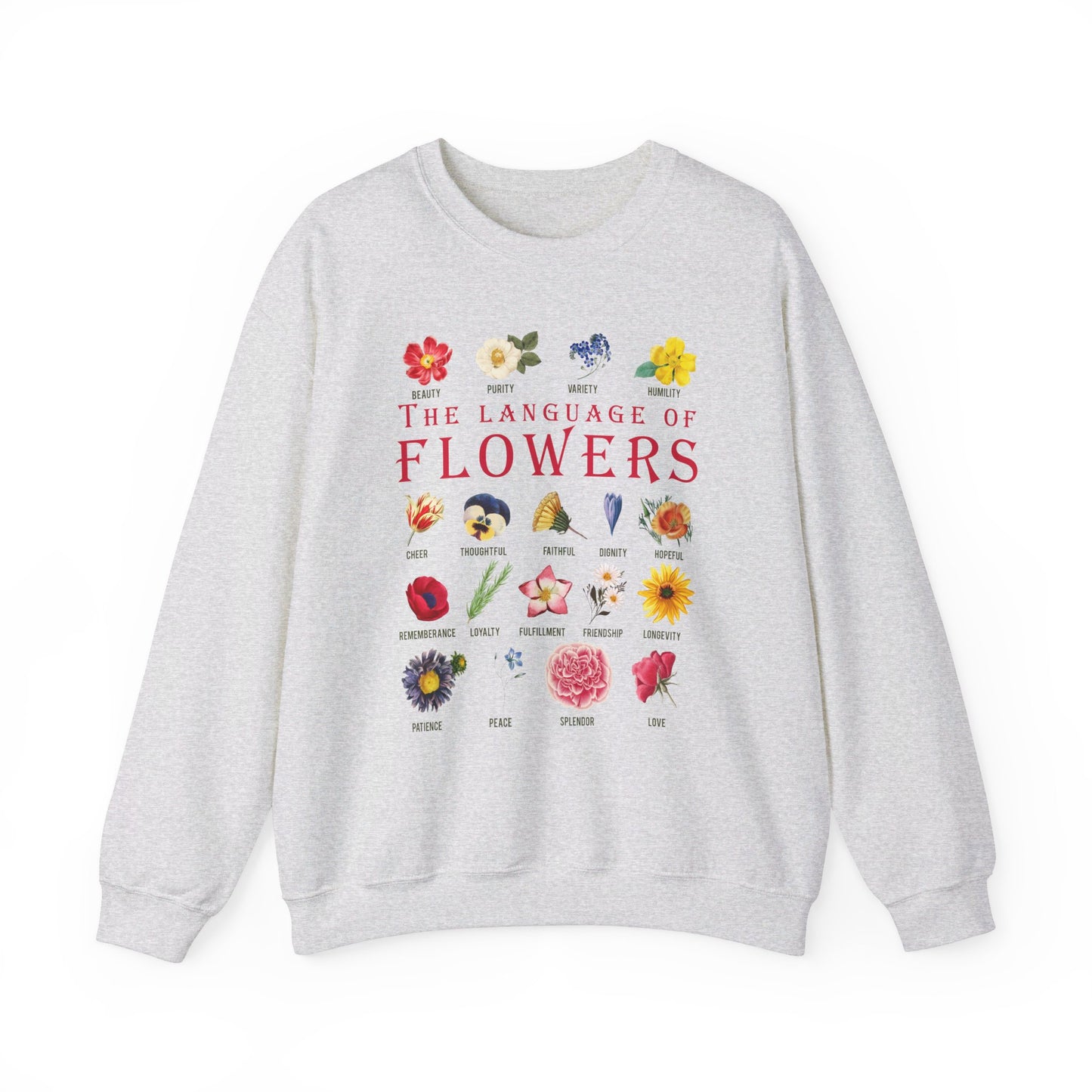 The Language Of Flowers Unisex Heavy Blend™ Crewneck Sweatshirt