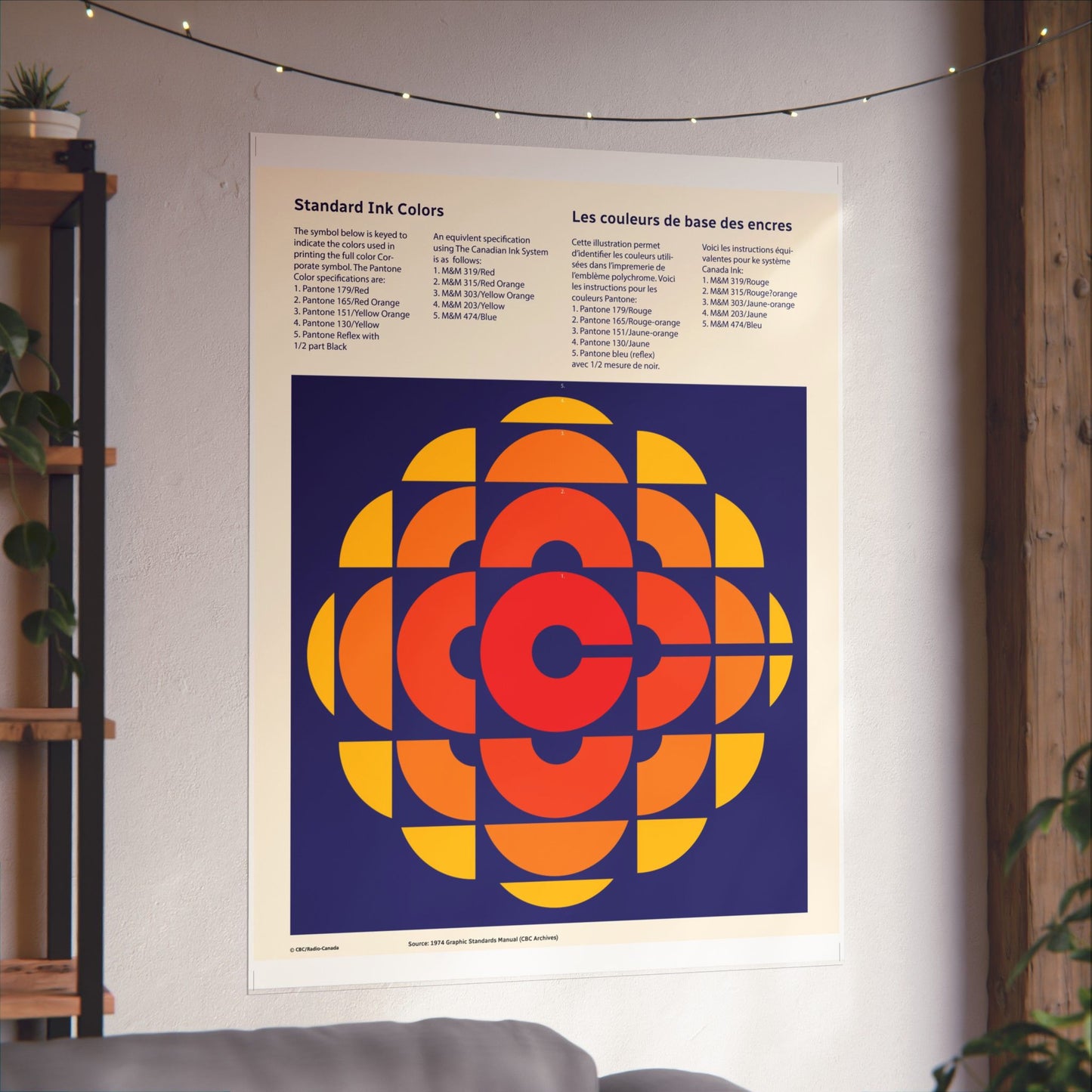 CBC 1974 Logo Design Manual Matte Poster