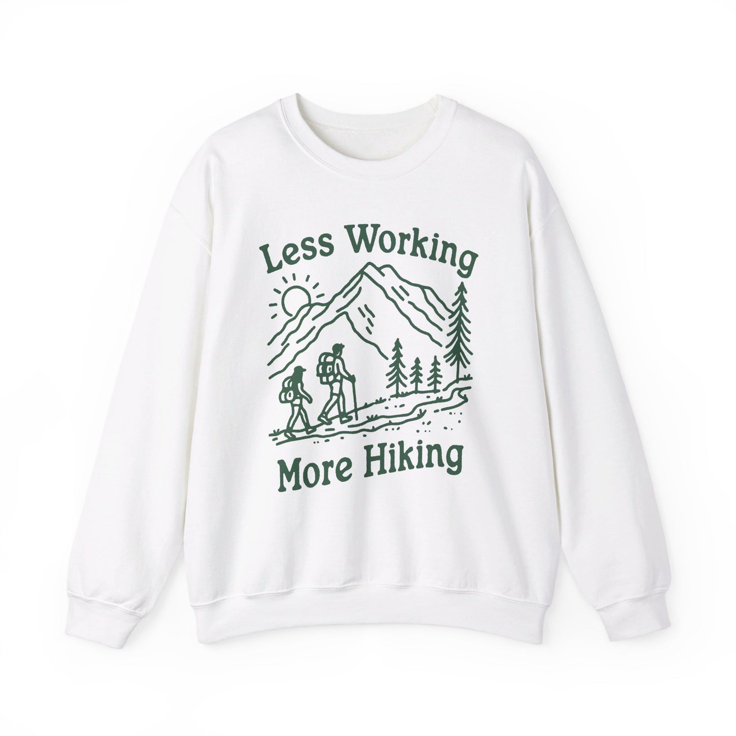 Less Working More Hiking Unisex Heavy Blend™ Crewneck Sweatshirt