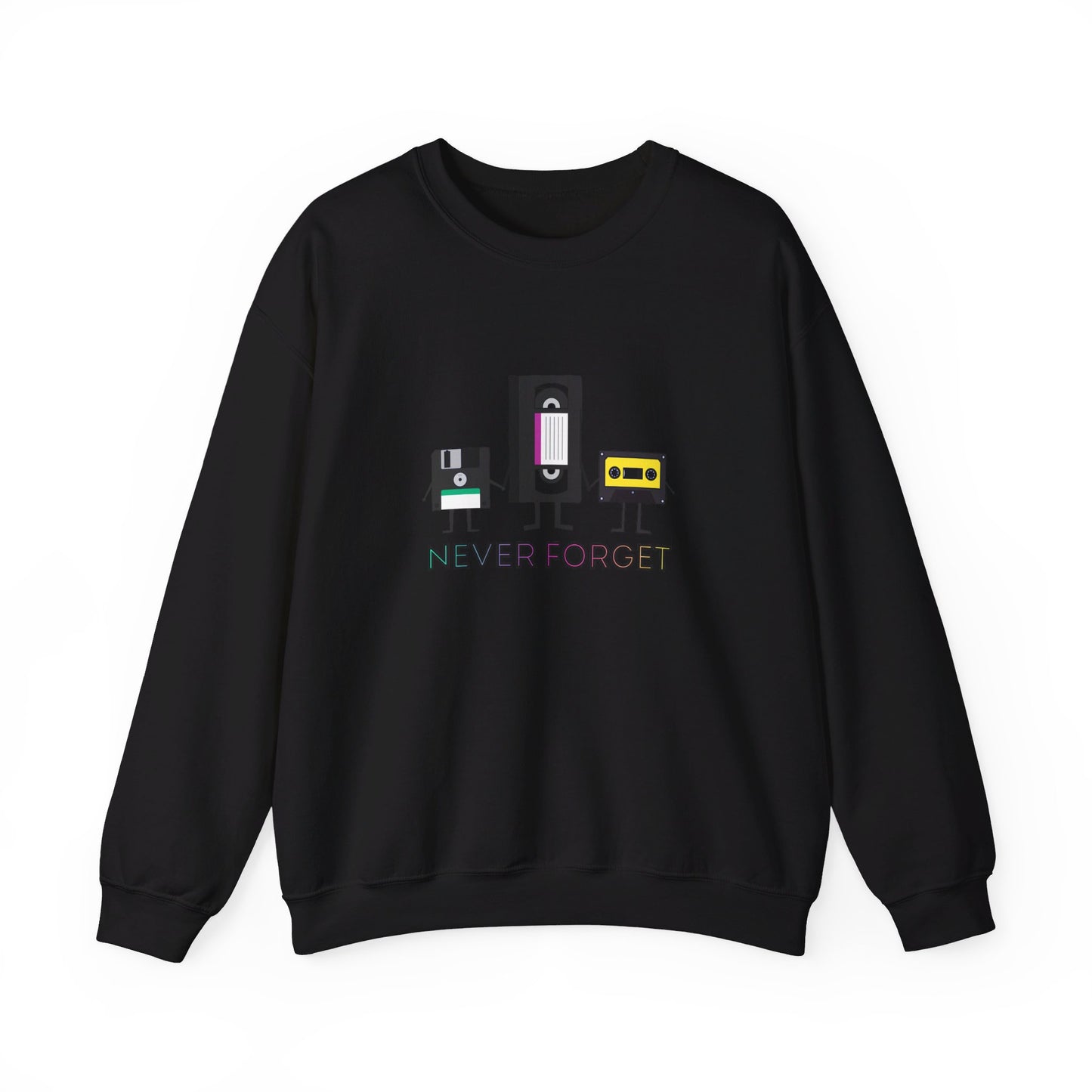 Never Forget Retro Unisex Heavy Blend™ Crewneck Sweatshirt