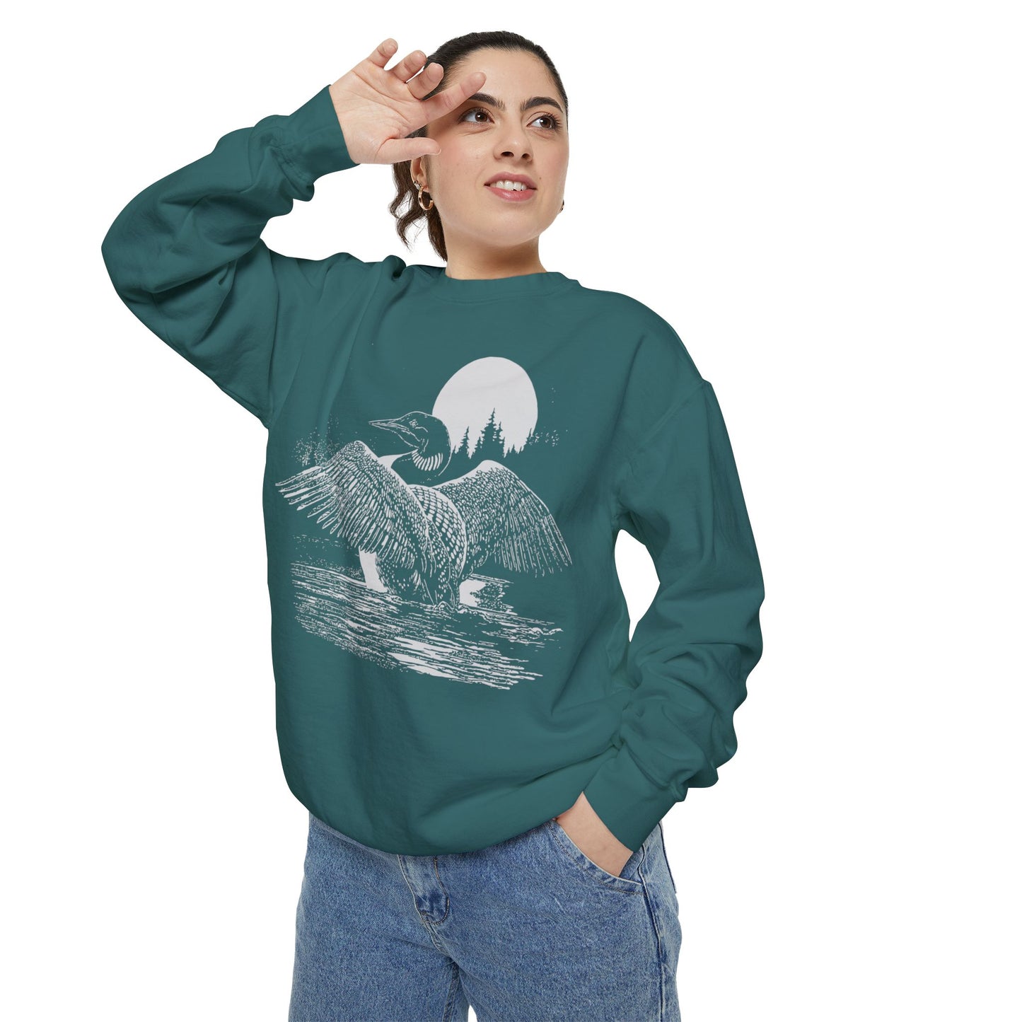 The Loon Of North America Unisex Garment-Dyed Sweatshirt