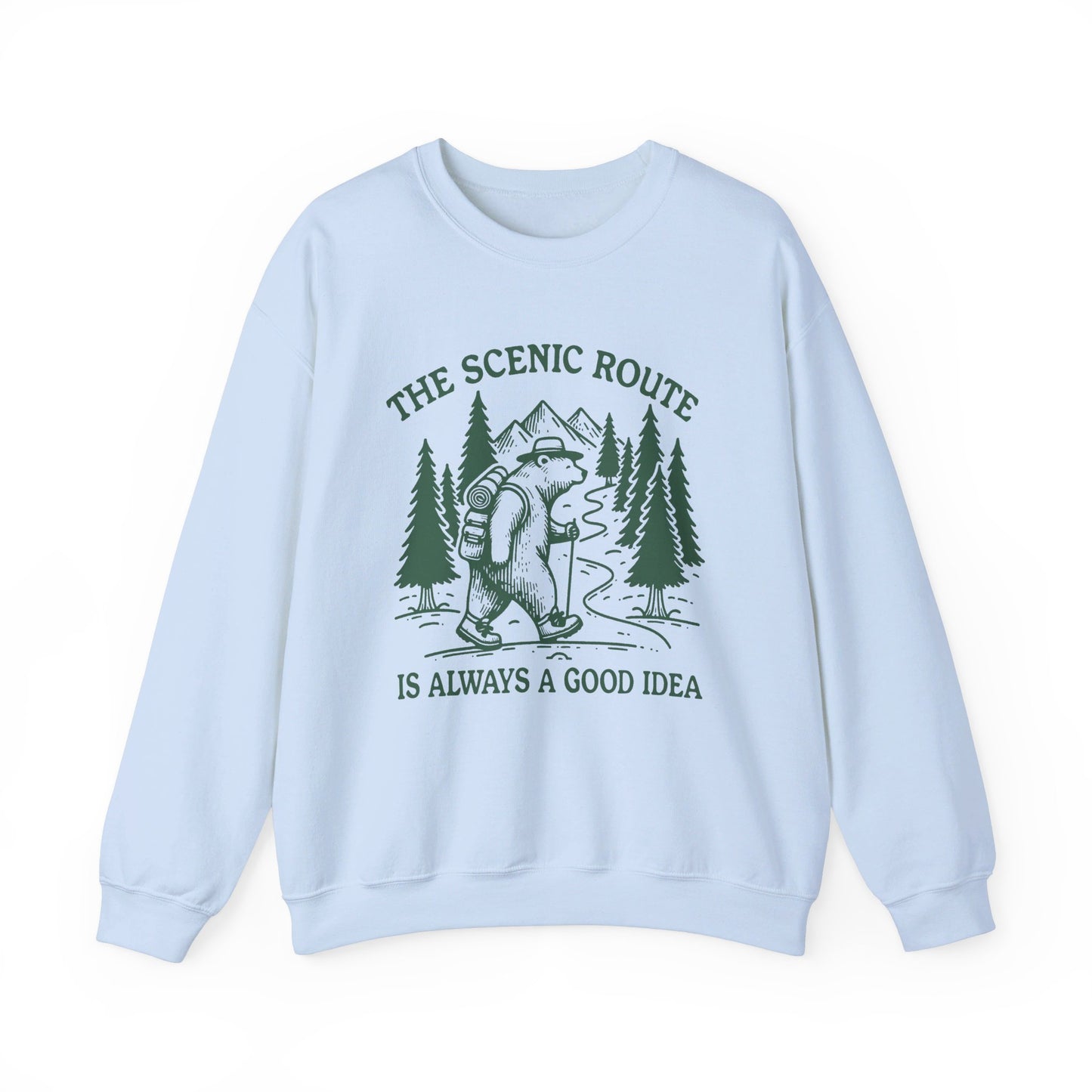 The Scenic Route Bear Nature Unisex Heavy Blend™ Crewneck Sweatshirt