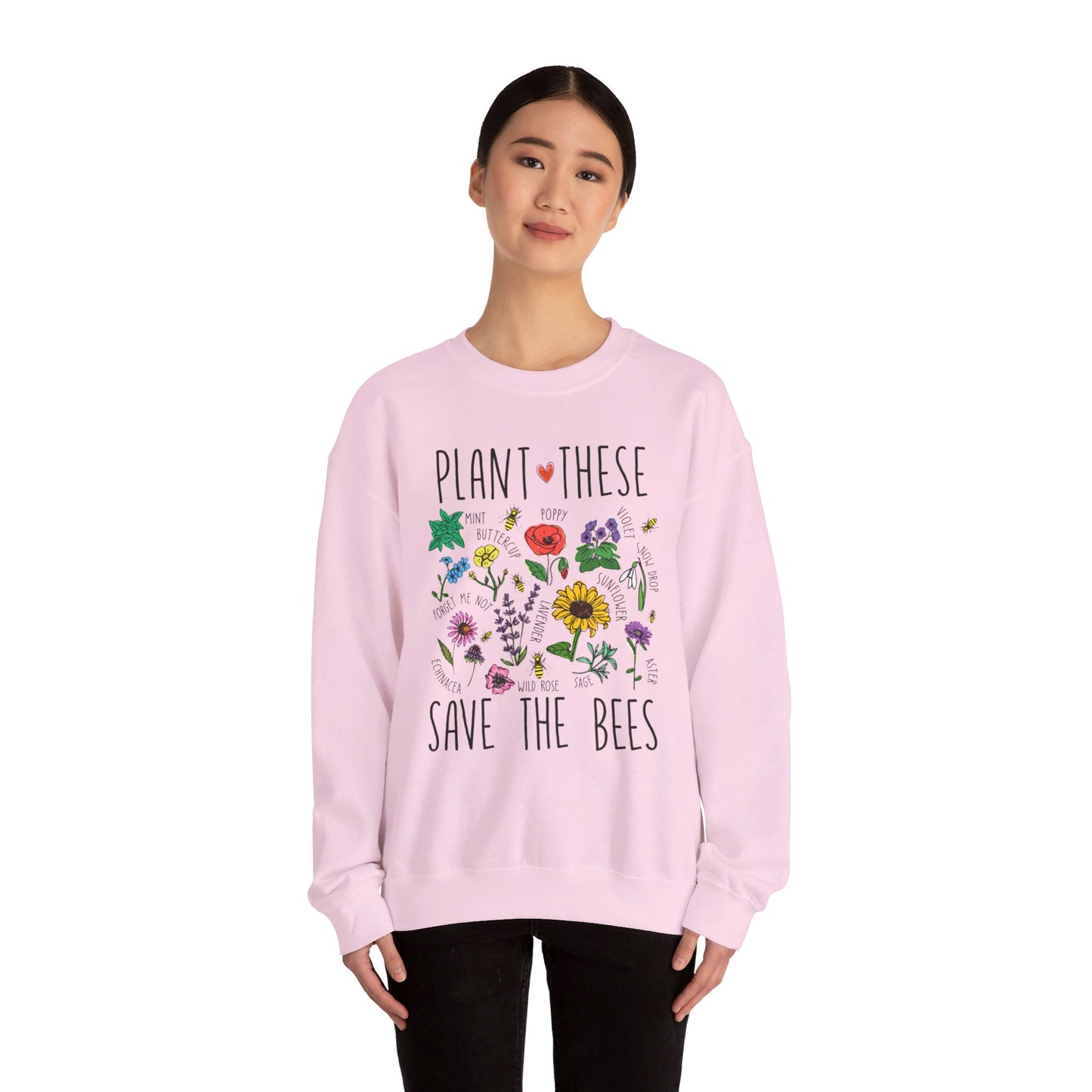 Plant These Save The Bees Unisex Heavy Blend™ Crewneck Sweatshirt