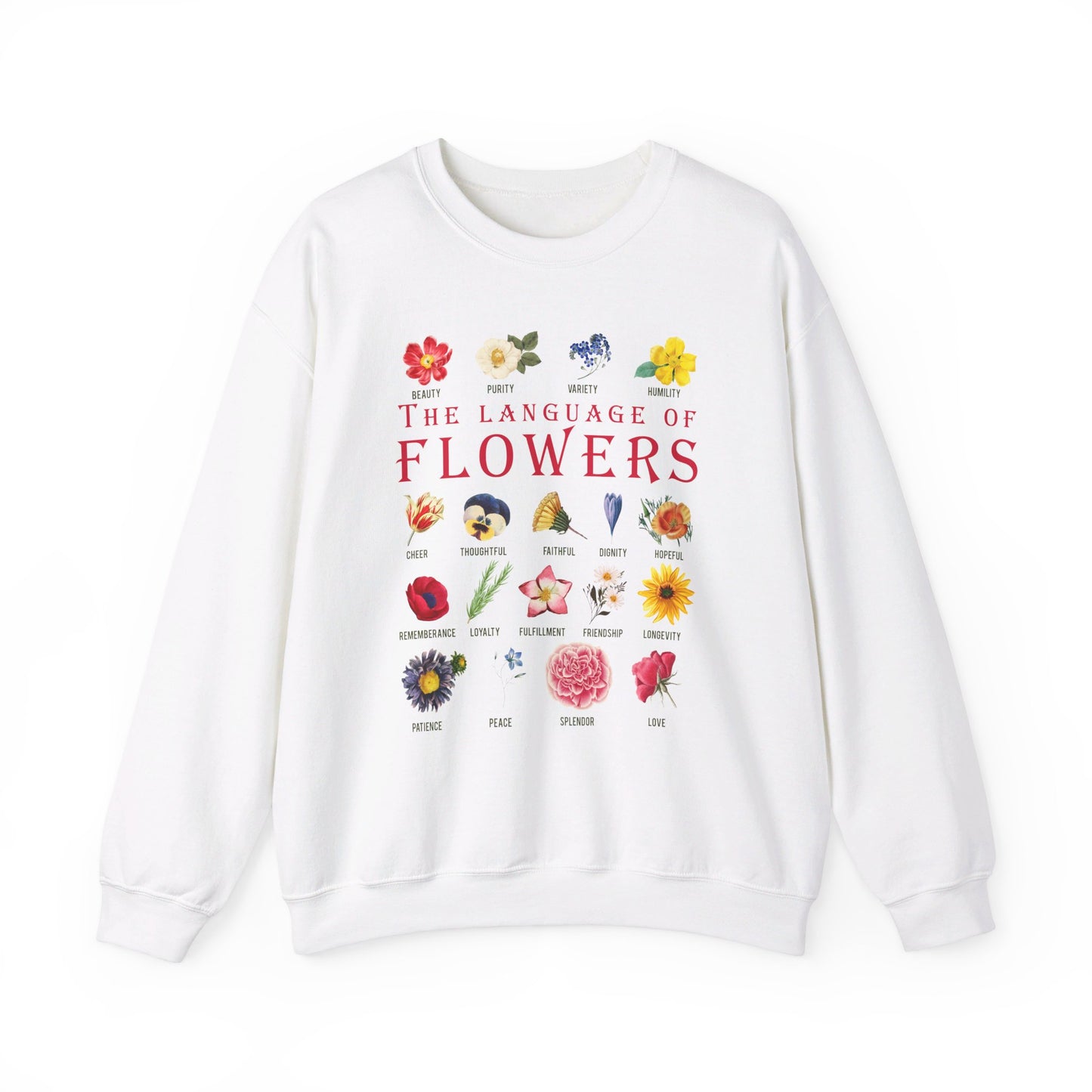 The Language Of Flowers Unisex Heavy Blend™ Crewneck Sweatshirt