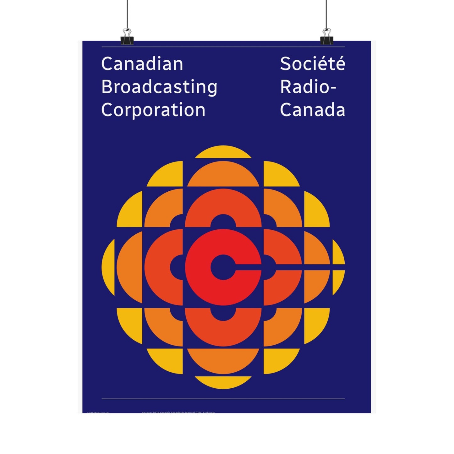 CBC 1974 Logo Design Manual Matte Poster