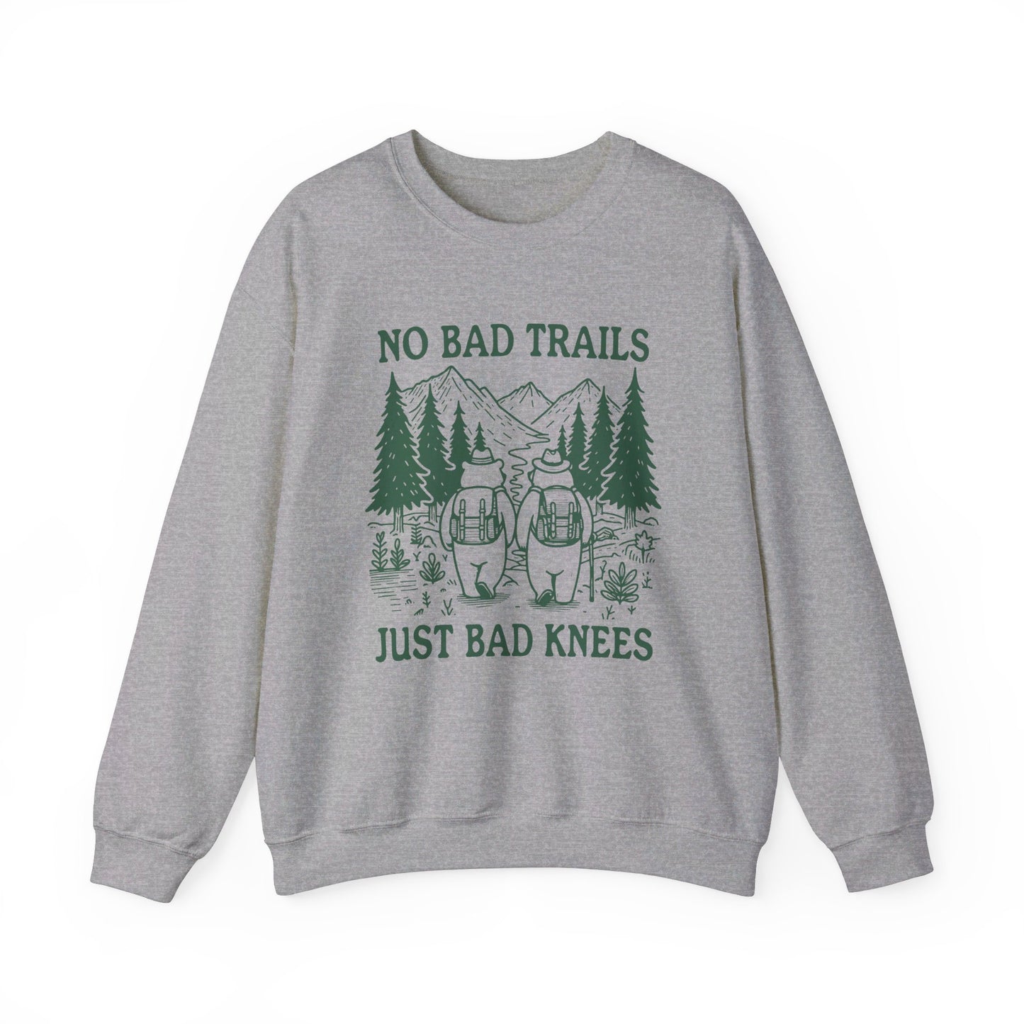 No Bad Trails Only Bad Knees Unisex Heavy Blend™ Crewneck Sweatshirt