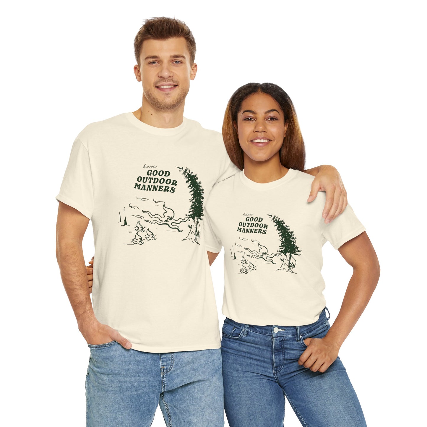 Have Good Outdoor Manners Unisex Heavy Cotton Tee