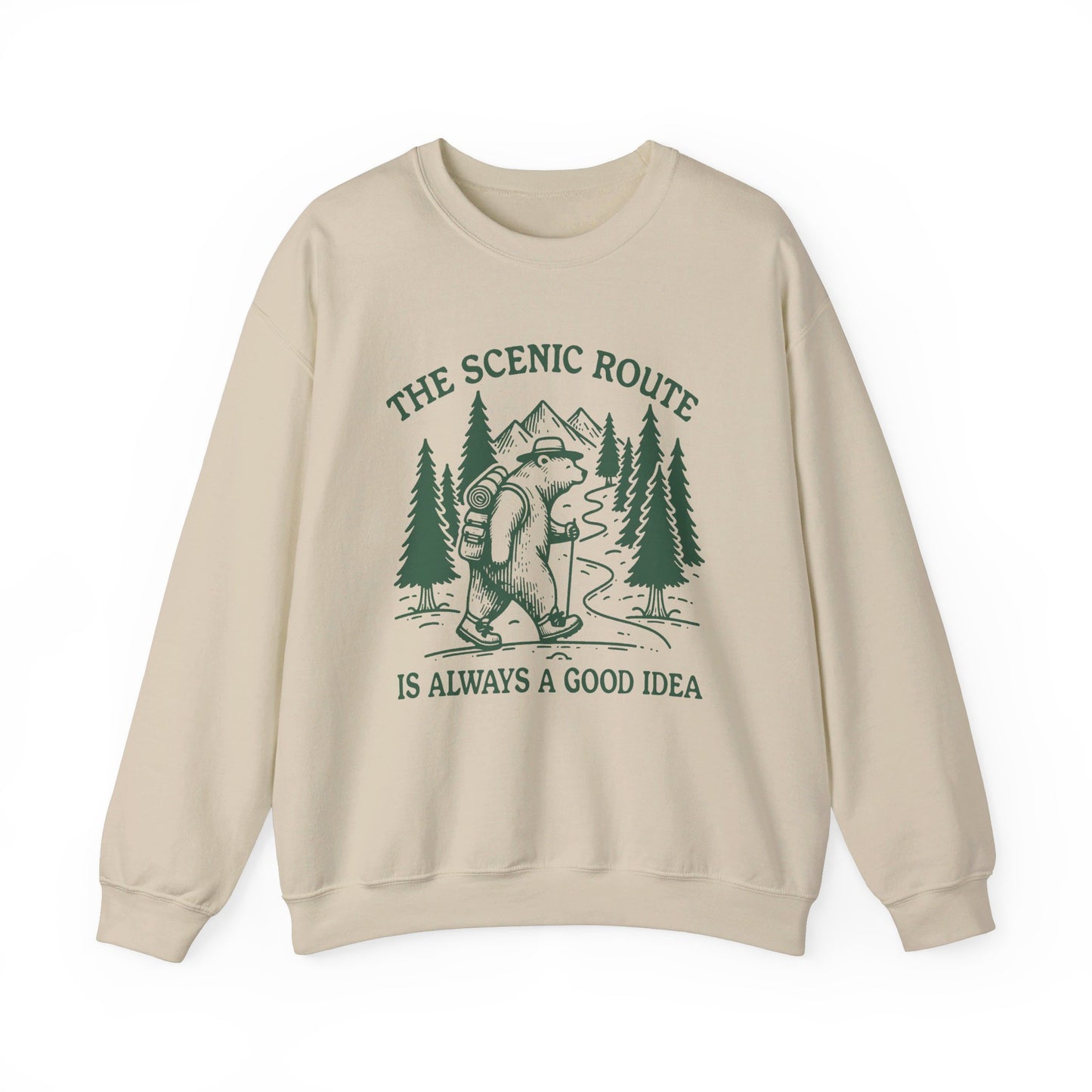 The Scenic Route Bear Nature Unisex Heavy Blend™ Crewneck Sweatshirt