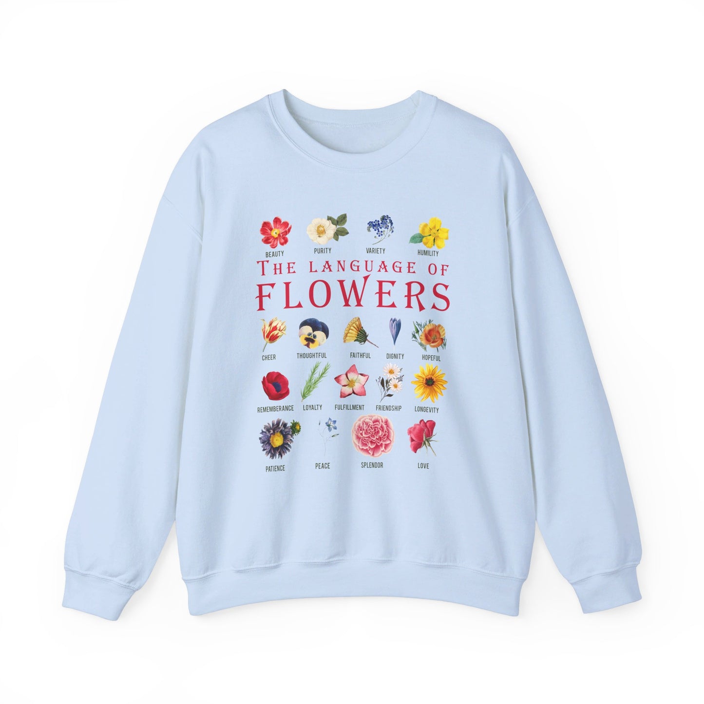 The Language Of Flowers Unisex Heavy Blend™ Crewneck Sweatshirt