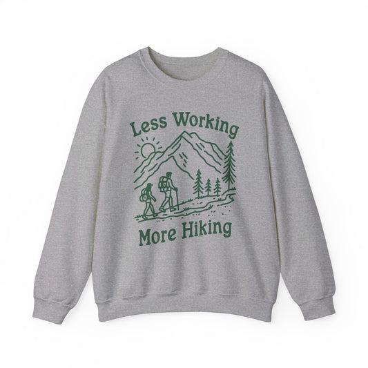 Less Working More Hiking Unisex Heavy Blend™ Crewneck Sweatshirt