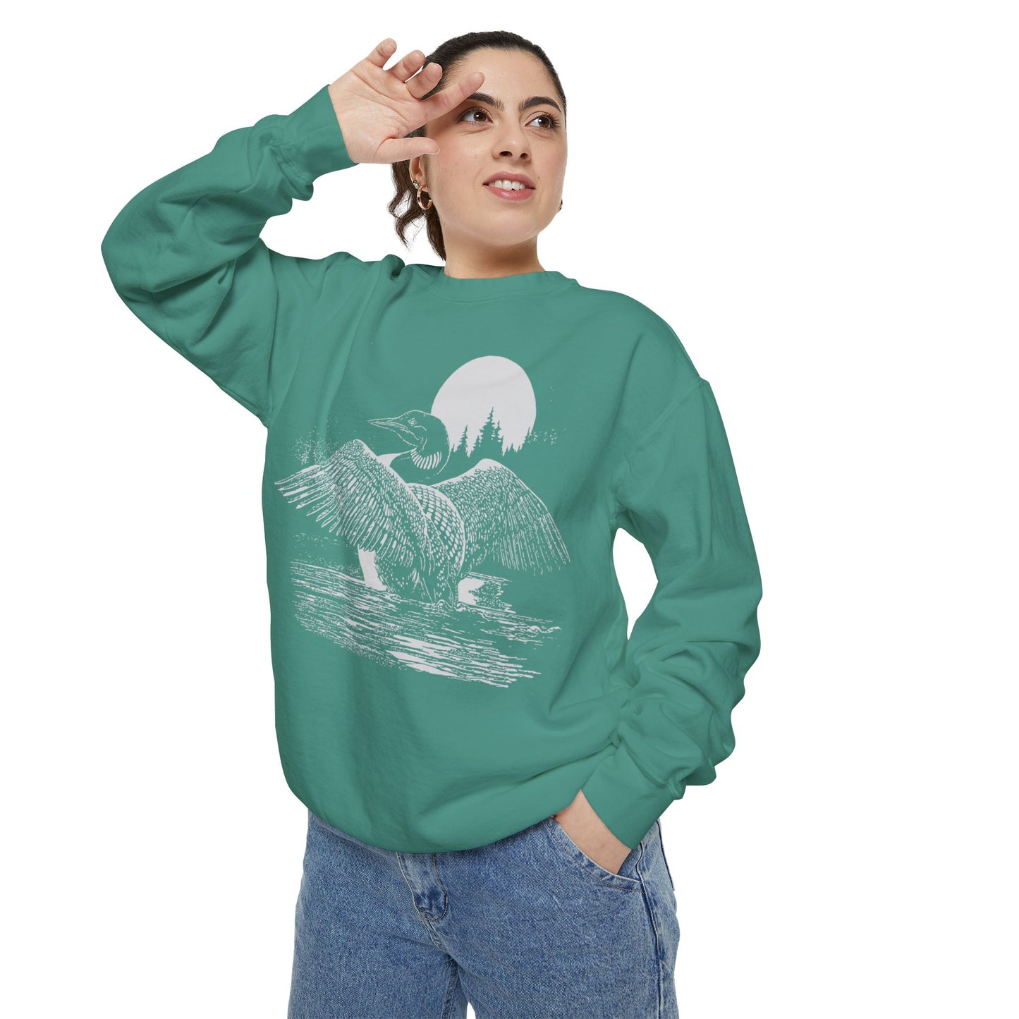 The Loon Of North America Unisex Garment-Dyed Sweatshirt