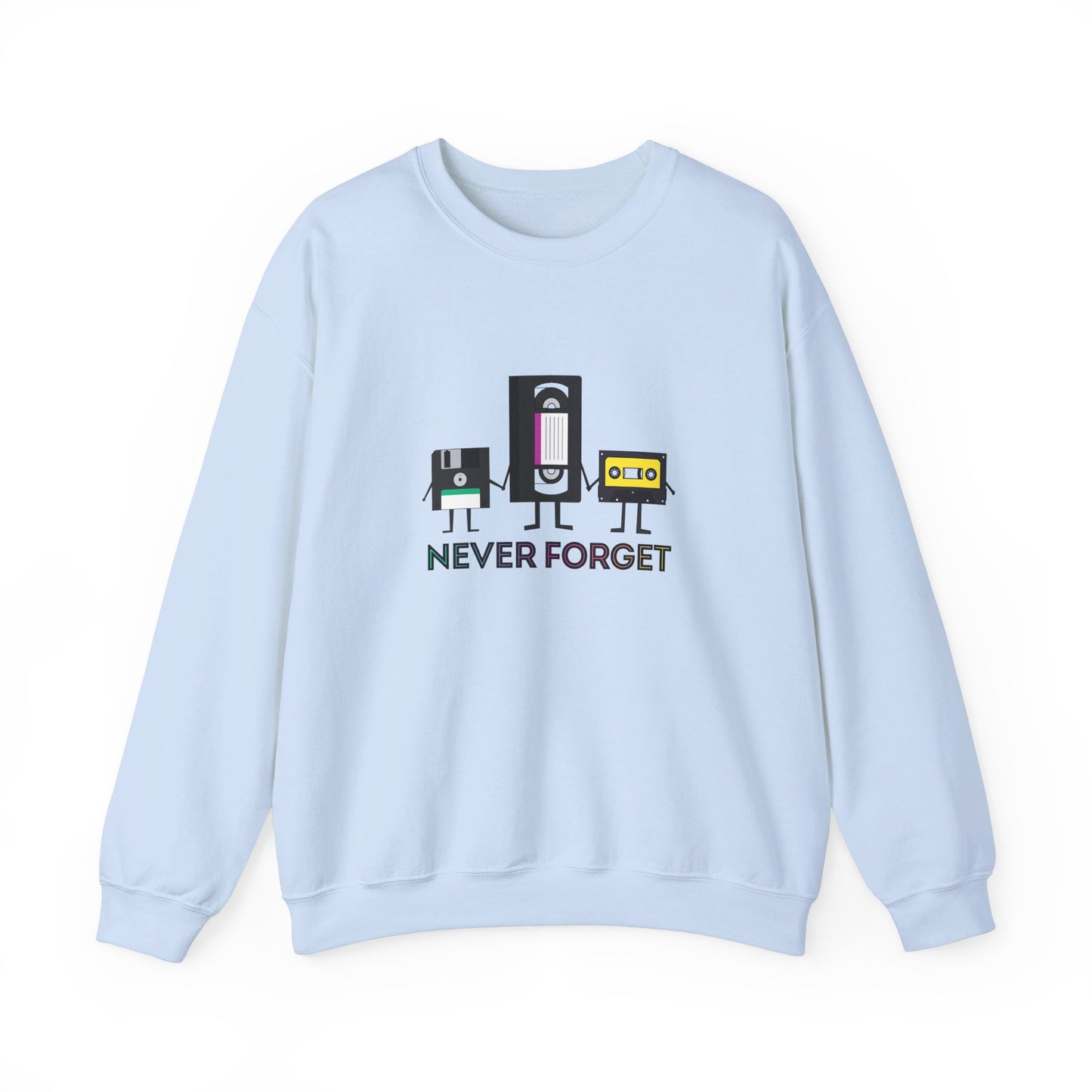 Never Forget Retro Unisex Heavy Blend™ Crewneck Sweatshirt