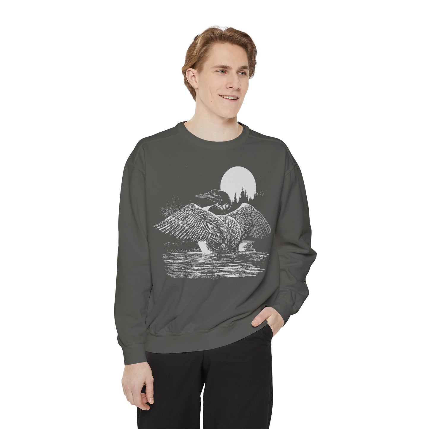 The Loon Of North America Unisex Garment-Dyed Sweatshirt