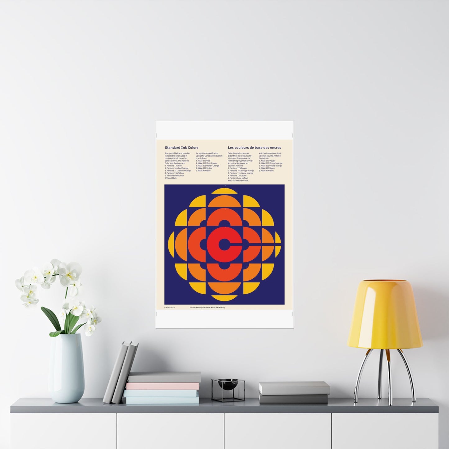 CBC 1974 Logo Design Manual Matte Poster