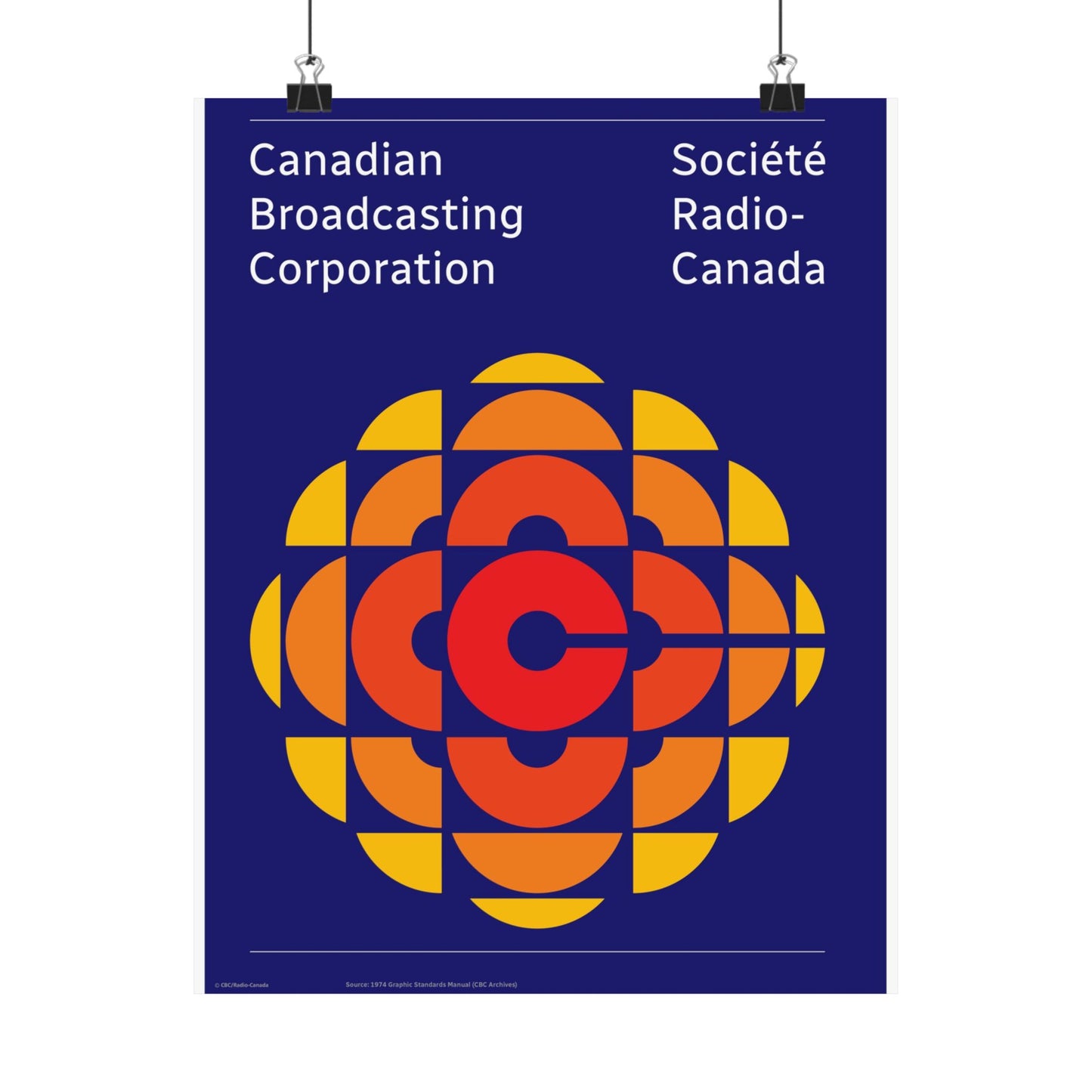 CBC 1974 Logo Design Manual Matte Poster