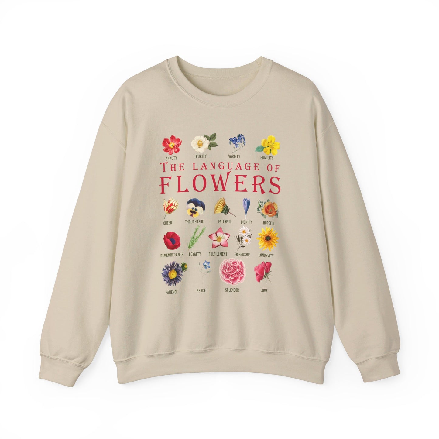 The Language Of Flowers Unisex Heavy Blend™ Crewneck Sweatshirt