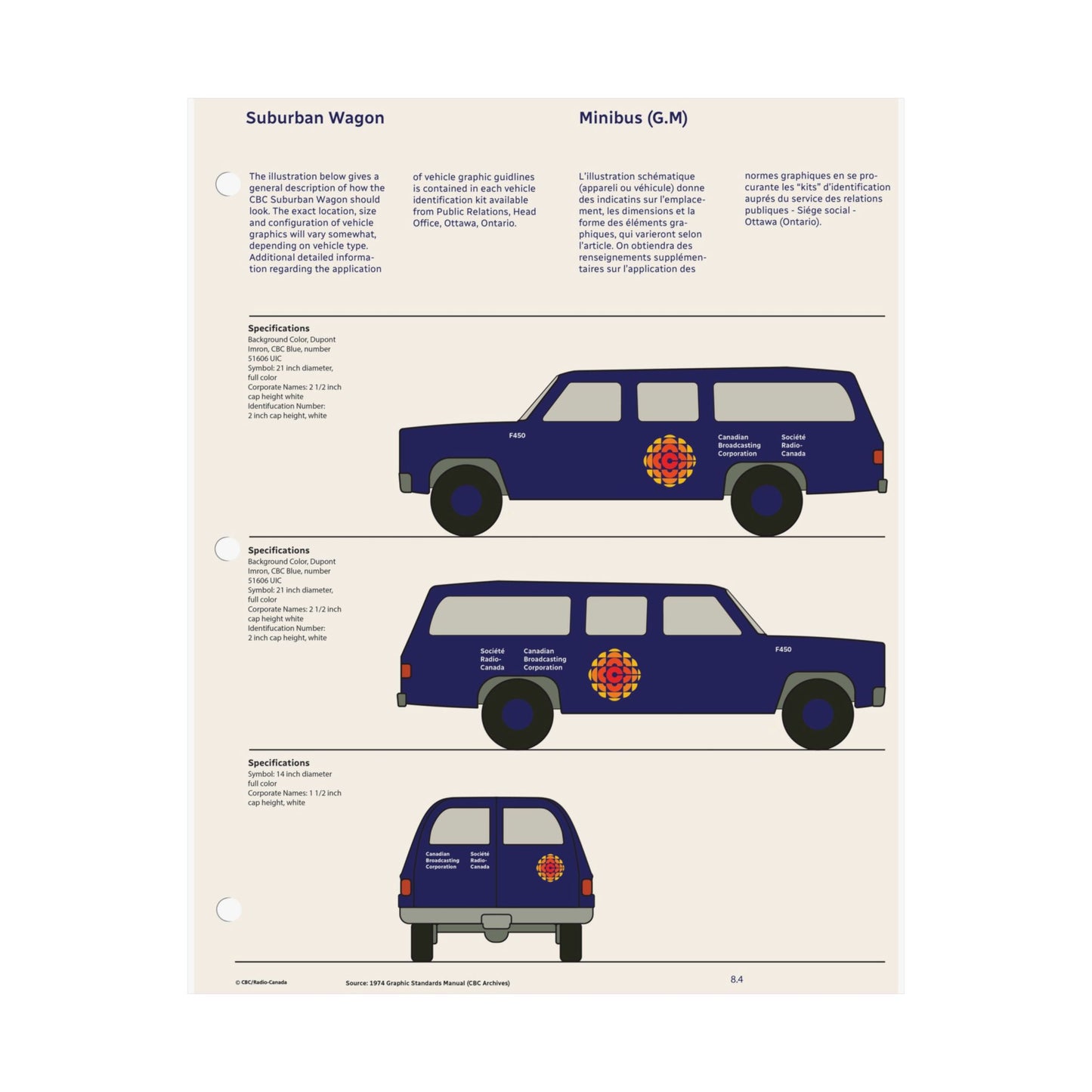 CBC 1974 Logo Design Manual Matte Poster