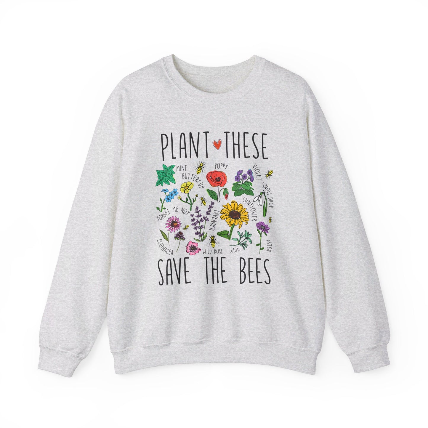 Plant These Save The Bees Unisex Heavy Blend™ Crewneck Sweatshirt