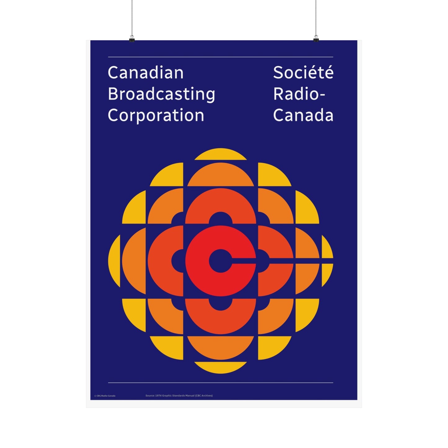 CBC 1974 Logo Design Manual Matte Poster