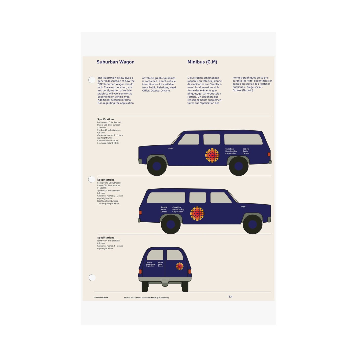 CBC 1974 Logo Design Manual Matte Poster