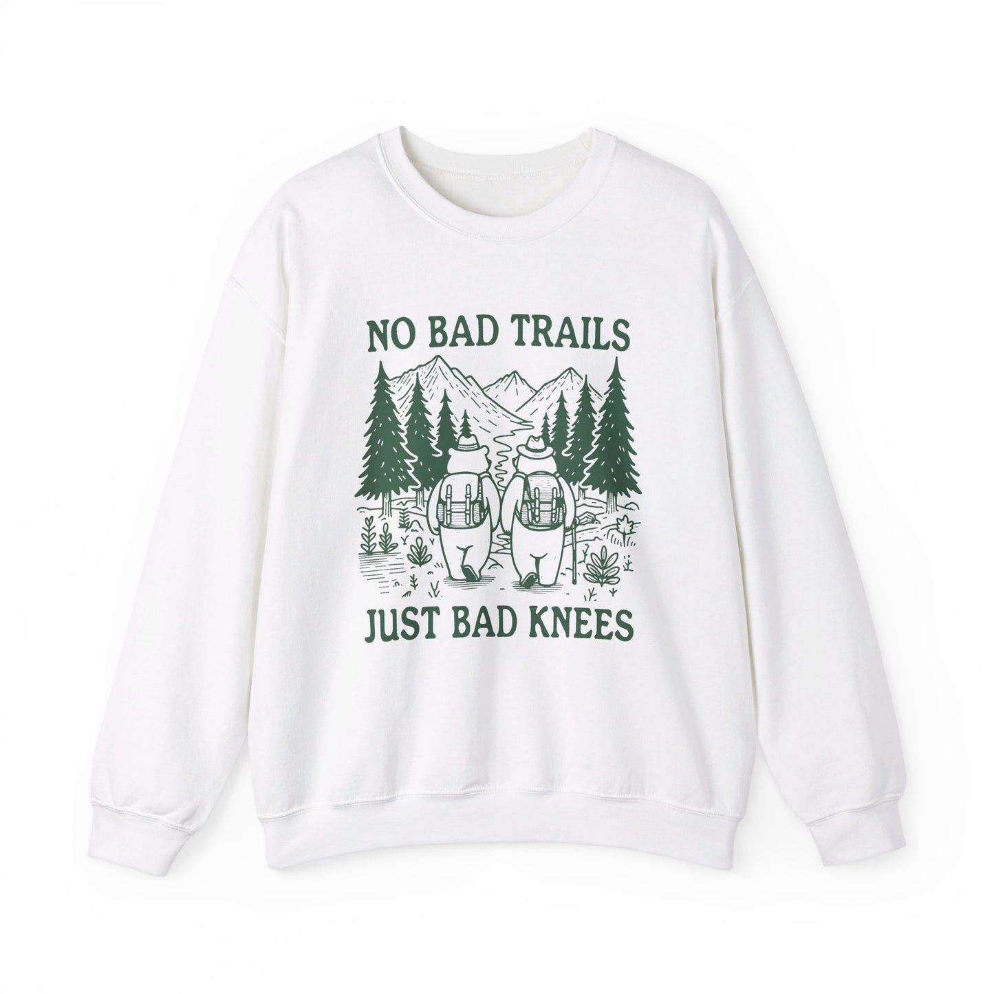 No Bad Trails Only Bad Knees Unisex Heavy Blend™ Crewneck Sweatshirt