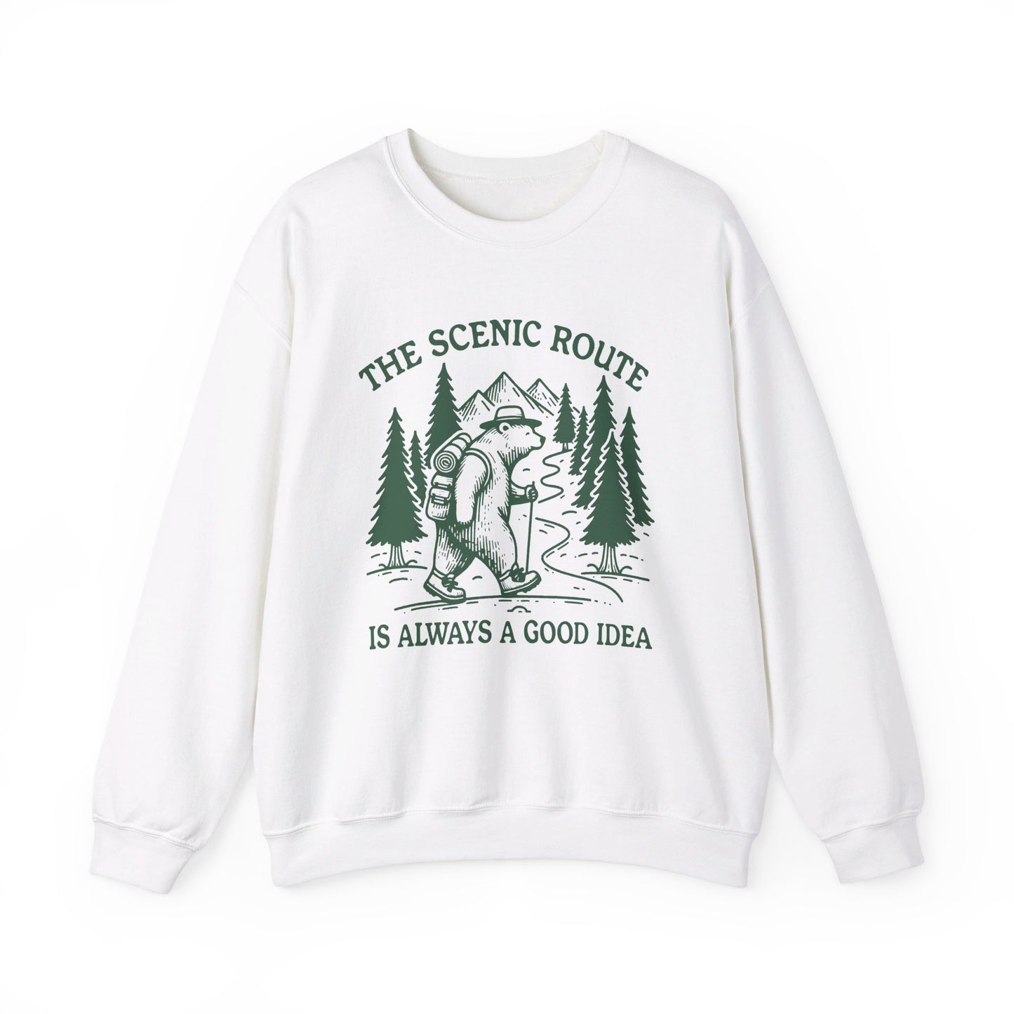 The Scenic Route Bear Nature Unisex Heavy Blend™ Crewneck Sweatshirt