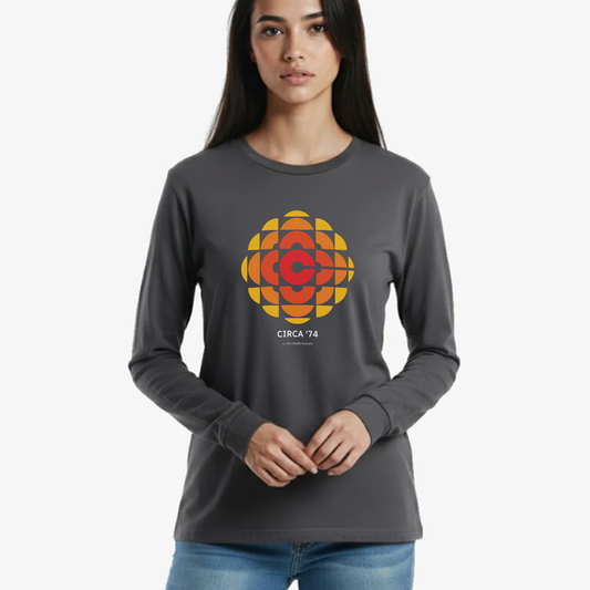 Organic Cotton CBC 1974 Logo Made In Canada Long Sleeve Tee