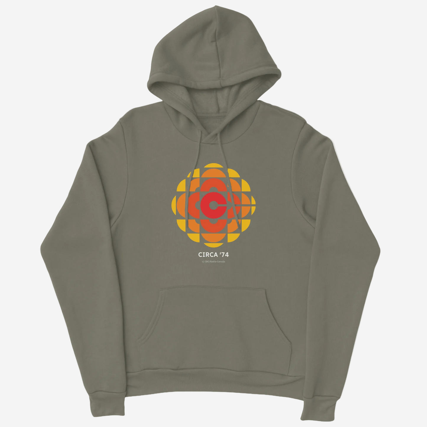 100% Made In Canada Organic Cotton Hooded Sweatshirt With The 1974 CBC Logo