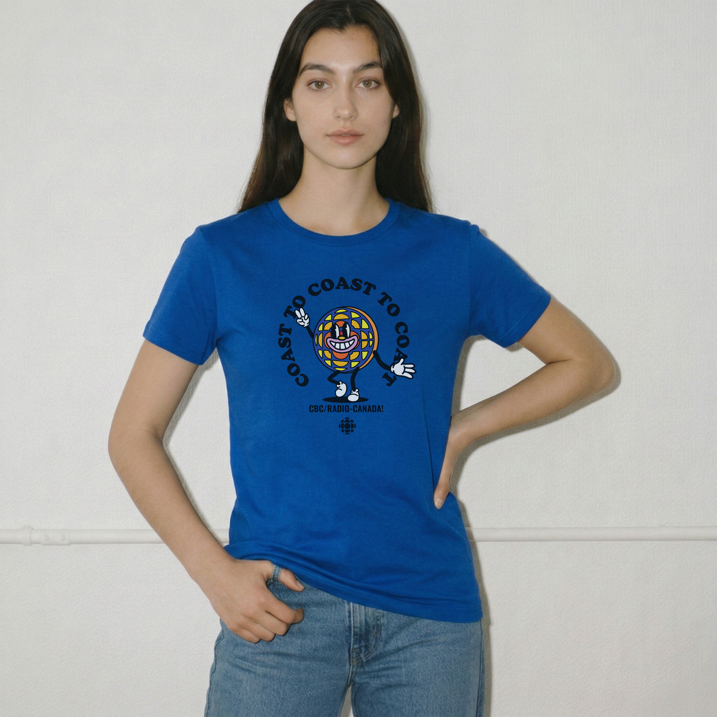 Unisex CBC 1974 Larry The Logo Mascot Made In Canada Jersey Tee