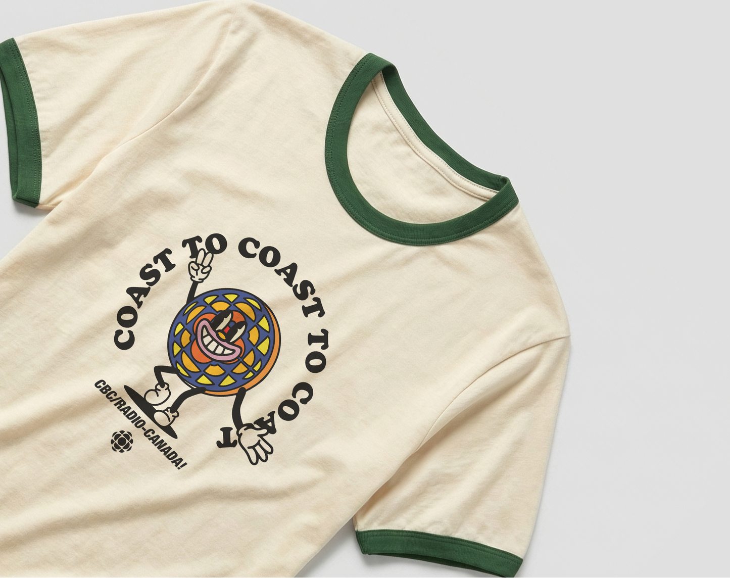 Larry The Logo Throwback 100% Cotton Made In Canada Ringer Tee