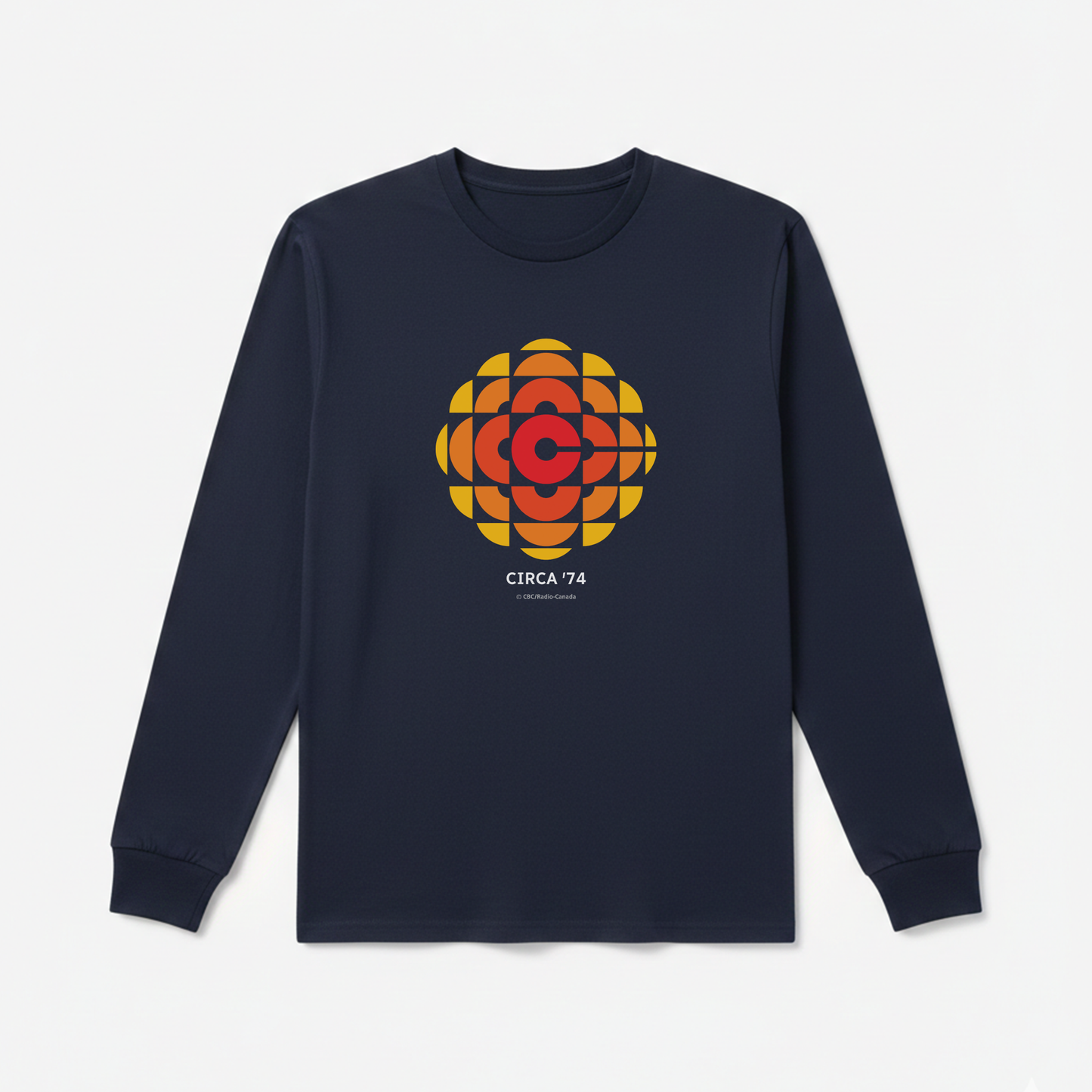 CBC 1974 Logo Made In Canada Long Sleeve Tee