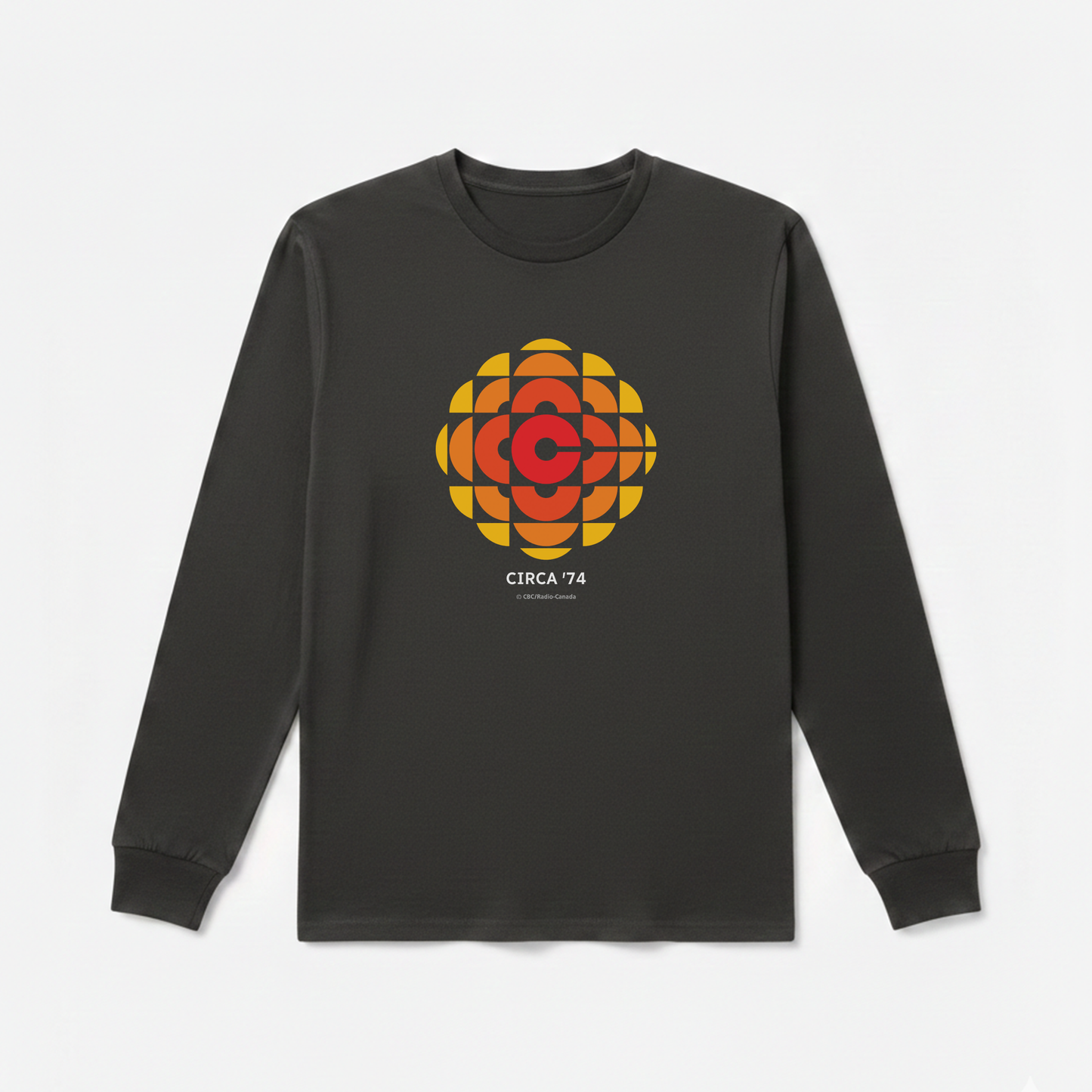 Organic Cotton CBC 1974 Logo Made In Canada Long Sleeve Tee