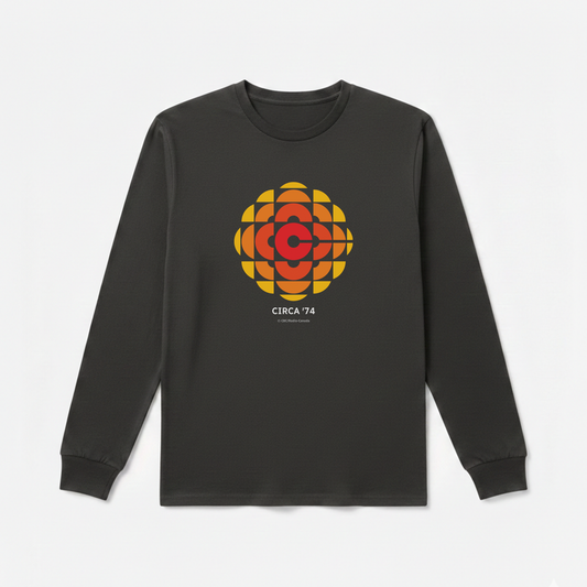 Organic Cotton CBC 1974 Logo Made In Canada Long Sleeve Tee