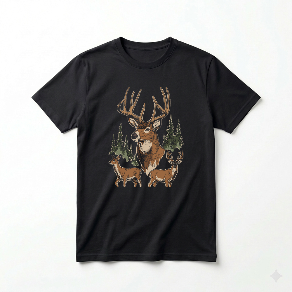 Deer Family Made In Canada Tee
