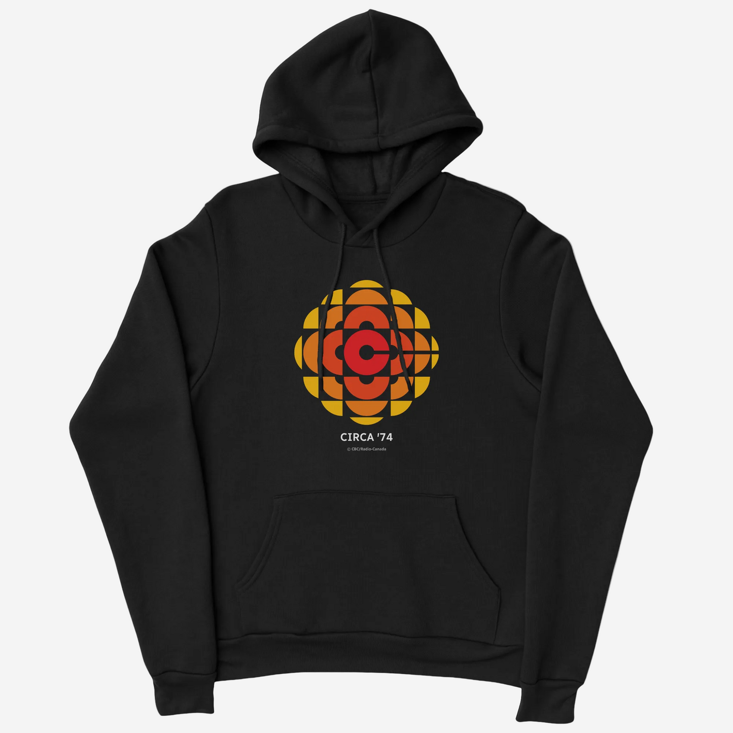 100% Made In Canada Organic Cotton Hooded Sweatshirt With The 1974 CBC Logo