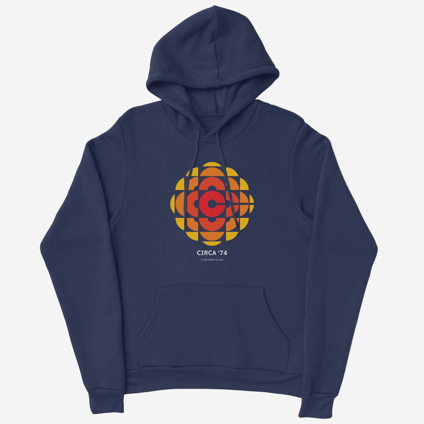 100% Made In Canada Organic Cotton Hooded Sweatshirt With The 1974 CBC Logo