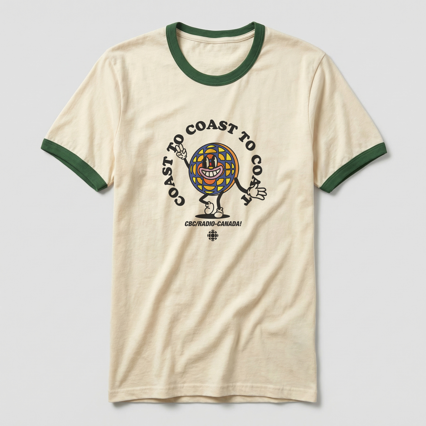 Larry The Logo Throwback 100% Cotton Made In Canada Ringer Tee