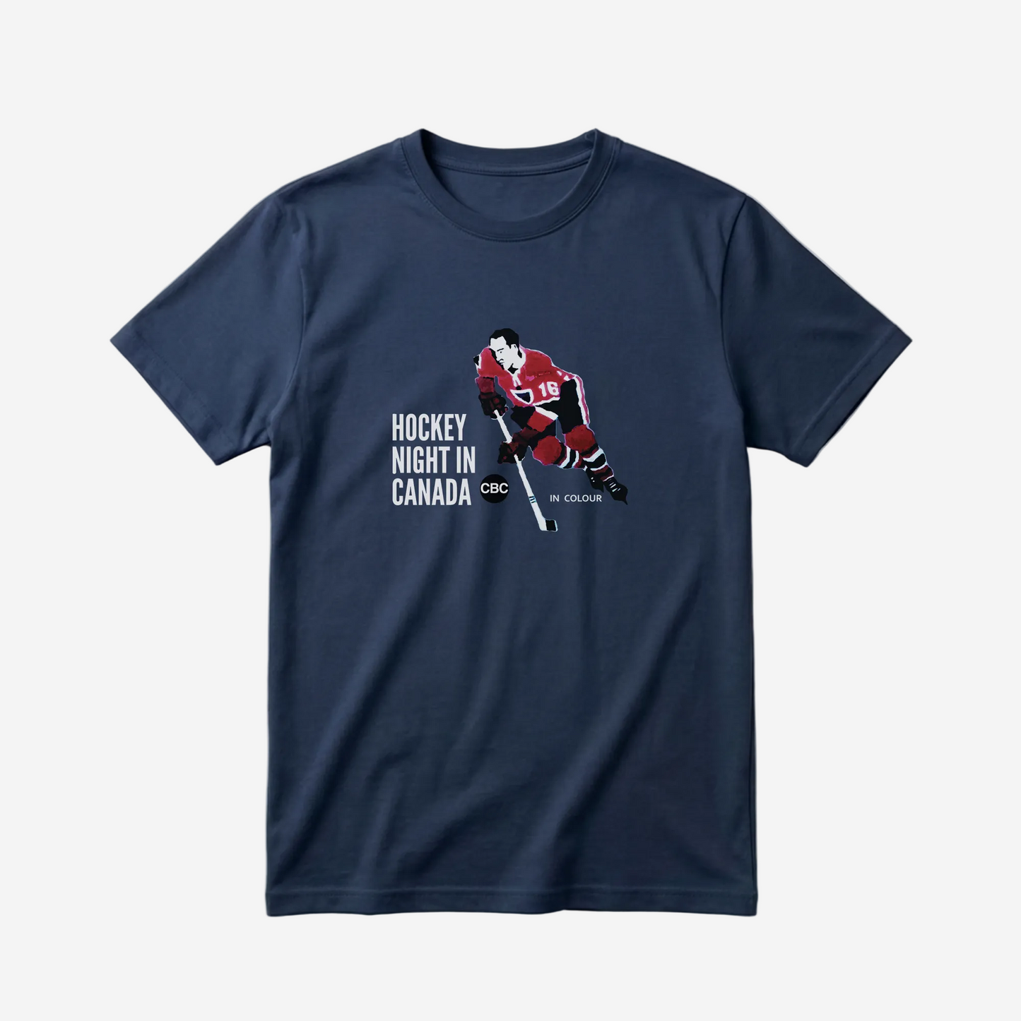 Retro Hockey Night In Canada Logo Cotton Tee
