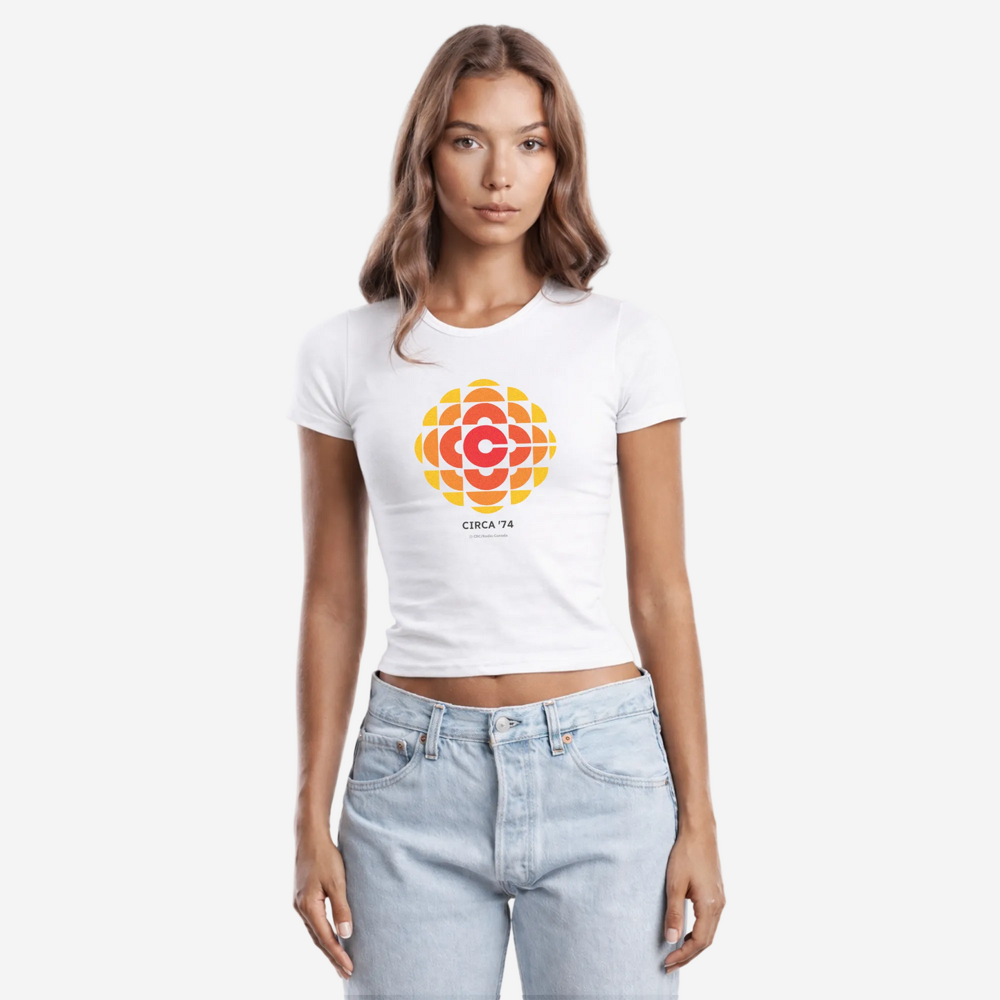Ladies Bamboo Stretch Tee CBC '74 Logo